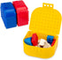 Building Blocks Storage & Display Box with Snap Closure, 3 Pack Holds Small Parts and Minifigures