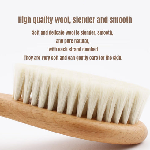XFYSDIY Set Set Personalized Baby Hair Brush and Comb for Newborn, Custom Wooden Toddler Hair Brush with Soft Goat
