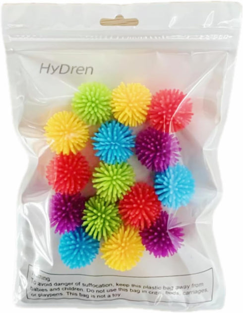 HyDren Mini Spiky Porcupine Balls Stress Toy, 25 Pack, Multi Color, 1.18 Inches, Fidget Sensory Toy for Teens and Adults