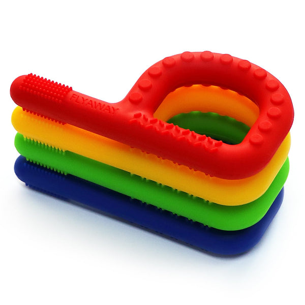 Flyaway Sensory Chew Toys for Kids 4 Pack, Teething Tubes for Babies