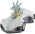NKOK Team Sonic Pull Back Racer - Silver Sonic, No Batteries Required, Pull Back and Watch Him Race