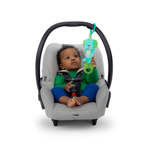 Bright Starts Tug Tunes On-The-Go Toy for Stroller and Carriers, Elephant - Unisex, Newborn +