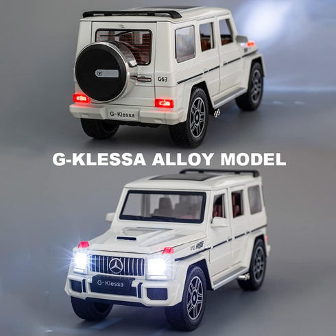 EROCK Exquisite 1/24 Benz G63 AMG Model Car, Zinc Alloy Pull Back Toy with Sound and Light for Kids Gift