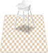 CoolaPeach Baby Splat Mat for Under High Chair, 51 x 51 Inch Wipeable