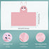 Swimming 27.5" 47" 0-7T MICHLEY Cartoon Hooded Baby Towel Unisex, Premium Soft Bathrobe Large Washcloths x for (Rabbit)
