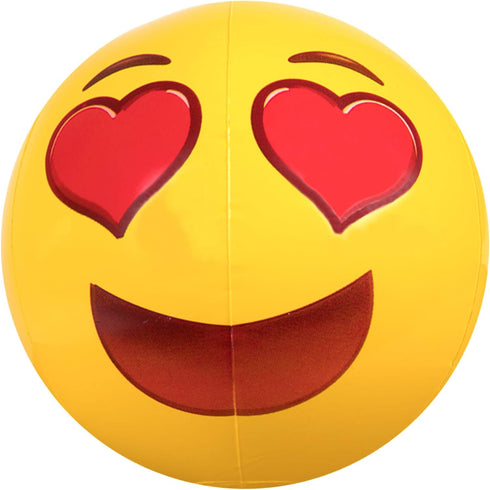 Coconut Float Emoji Beach Balls - 18 Inch Inflatable Balls for Summer Parties & Swim Events