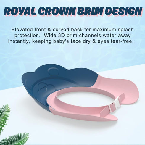 Generic 1-3 Baby Shower Cap - Waterproof Bath Visor for Toddlers Years, Extra Soft Silicone Hair Washing Hat for Kids