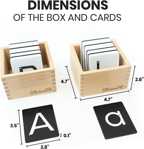 Set 3.5"x2.8" Montessori Sandpaper Letters | Black & White Lowercase Tactile Letter Cards | Alphabet Sensory Learning