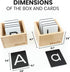 Set 3.5"x2.8" Montessori Sandpaper Letters | Black & White Lowercase Tactile Letter Cards | Alphabet Sensory Learning