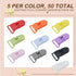 50-Pack (10 Pacifier Clip Replacement Ends - BPA-Free Plastic Fasteners for DIY Baby Crafts, Sewing Bibs & Blankets