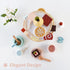 Set Playset Set PairPear Tea Party Dessert Stand -Wooden Toys Pretend Play Food Kitchen Accessories for Toddler Tea