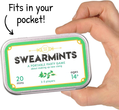Swearmints | The Portable Party Game That Fits in Your Pocket | Unique Gift Idea for 3-5 Players, Ages 14+