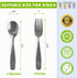 Stainless Steel Kids Silverware Set, 24pc - 2 Pack of 12, Safe Flatware for Children, Includes Spoons & Forks