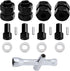4 Pieces Aluminum Extended 7mm Hex Wheel Hubs & 8mm Thick Wheel Spacers for Axial SCX24 Models (Black)