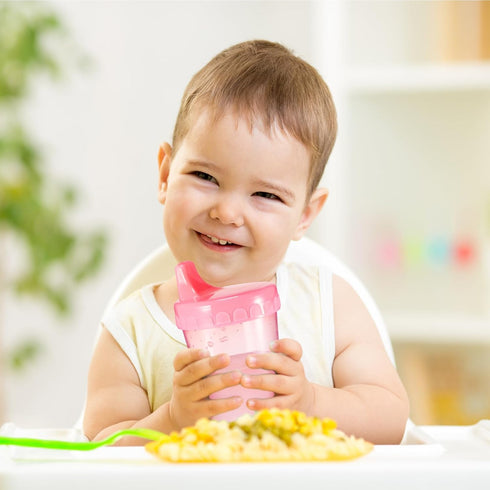 24 Pack 6.7 Oz. 1-3, 6 Mifoci Sippy Cups without Stopper for Toddlers Non-Spill Training Cups with Lids for Infant