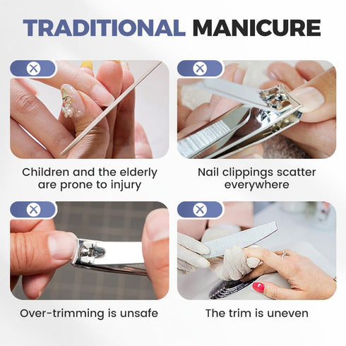 generic 2026 2 Trimmer New Electric Automatic Nail Clipper with Light Speeds Magnetic Cover Nail Scraps Storage USB