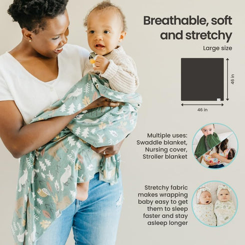 Trout Pattern Large Baby Swaddle Blanket - Premium Knit Receiving Blanket