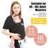Acrabros Baby Wrap Carrier,Hands Free Baby Carrier Sling,Lightweight,Breathable,Softness,Perfect for Newborn Infants