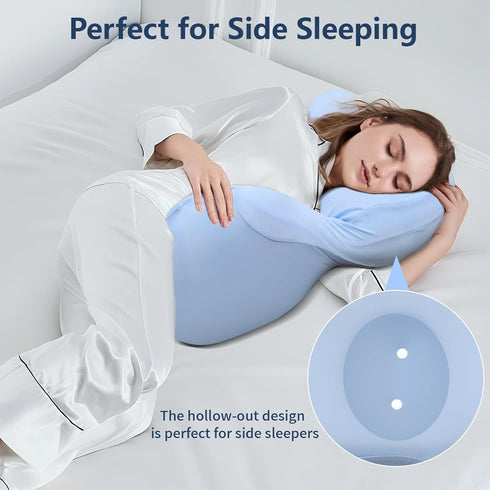 Body Pillows for Adults, Cooling Pregnancy Pillows, Memory Foam Full Body Support Pillows for Support for Belly, HIPS