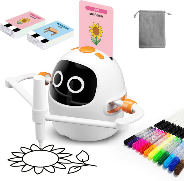 Drawing Robot for Kids, Montessori Painting Learning Toys, Voice Interactive Educational Drawing