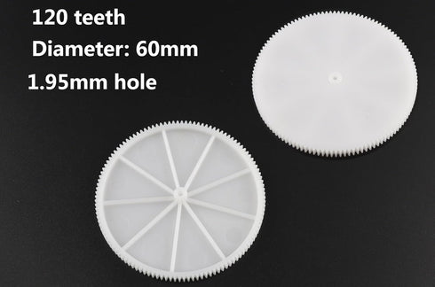 200pcs 0.5 Mold Plastic Motor Gears Small Set, Plastic Crown Gear, Single Double Reduction Gear for Electric Motor
