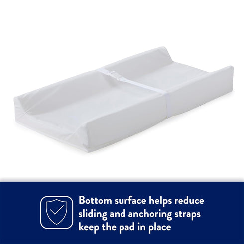 16' 32' Kolcraft Waterproof Contoured Wipeable Baby Diaper Changing Pad for Dresser or Table, Durable Easy Clean