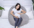 1 MIDDLE ONE Pregnancy Pillow, C Shaped Full Body Pillow for Maternity Support and Pregnant Women Sleeping with Velvet