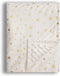 Baby Blanket for Boys Girls Soft Minky with Double Layer Dotted Backing, Star and Moon Printed 30 x 40 Inch