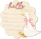FYSUIMU Silly Goose Birth Announcement Sign Pink Bow Goose Newborn Milestone Wooden