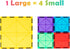 Gemmicc 12 Piece Jumbo Magnetic Building Tiles for Kids - Large STEM Blocks