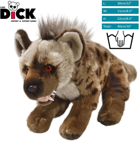Carl Dick 10.5 inches Spotted Hyena Plush Toy, Soft Stuffed Animal 3282