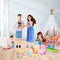 Pregnant Doll with Baby in Tummy, Family Dolls Set, Educational Welcome Baby Toys with 10 Family Members