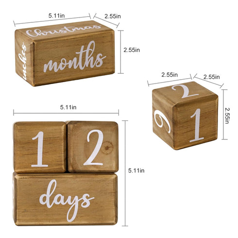 GIRVEM Set Countdown, 7 Baby Monthly Milestone Blocks for Boy or Girl, Milestones Age Photo Block for Baby Shower