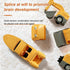 Magnetic Transform Engineering Car Toys - Assembled with Storage Box, 35 Pieces for Toddlers 3-5, Outdoor Activities