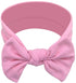 Baby Girl Headbands - Infant, Toddler Cotton Handmade Hairbands with Bows (White, Gray, Pink, Powder Pink)