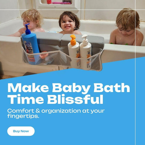 Elbow Set, 2-Inch Baby Bath Kneeler and Rest Pad Thick, Memory Foam, Water-Resistant Mat Bath Time Essentials Cushion