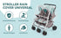Double Stroller Rain Cover, Waterproof Weather Shield for Side by Side Baby Double Stroller, Twins Stroller Cover