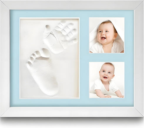 Hzorille Baby Hand and Footprint Kit, Clay Handprint Keepsake Frame, Newborn Keepsake Photo