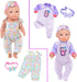 10 Sets 14-17 Inch iBayda Baby Doll Clothes and Accessories Include Rompers Outfits Hat Headbands for New Born Baby