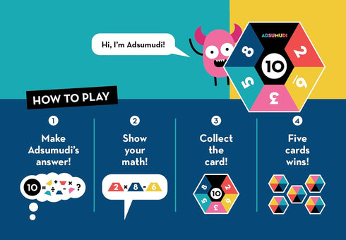 Adsumudi Math Game - Fun Smart Game for Kids to Practice Multiplication, Division, Addition and Subtraction, Ages 8-12
