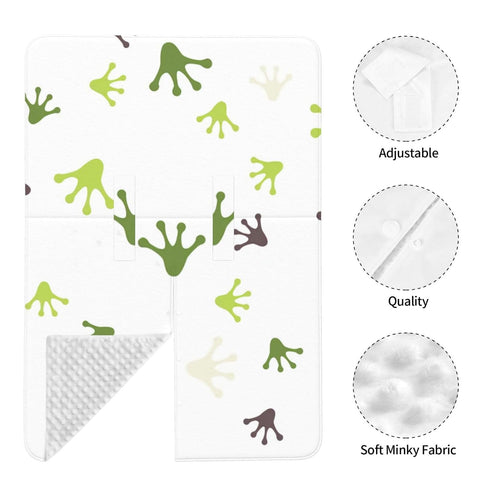 Hcpwzrf Footprints of Colored Frogs Baby Car Seat Cover & Nursing Cover - Breathable Stretch Multi-Use Cover