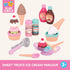 Set 3+ Years(21 Battat Play Circle Toy Food Ice Cream Kitchen Accessories for Kids Pretend Play Sweet Treats Ice Cream