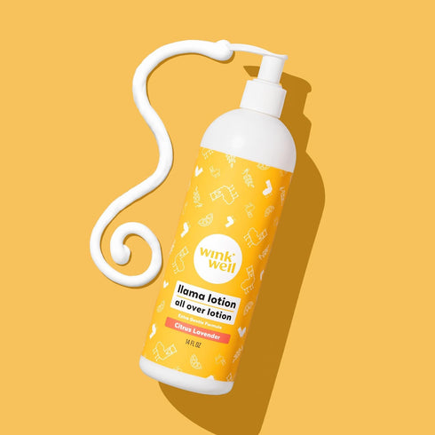 14 Oz Wink Well Llama Baby Lotion for Kids- Gentle Baby Moisturizer for Calming Dry Skin-For Sensitive Skin Free