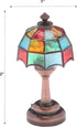 Mini Dollhouse Table Accent Tiffany Lamp, LED Miniature Lighting for Dolls House Decor, Functional Light Accessories