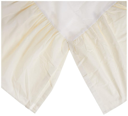 100% 52"L 28"W 13.5" American Baby Company Natural Cotton Percale Ruffled Crib Skirt, Cream, x +