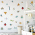 Insect Cartoon Wall Sticker, Nursery Decor, Caterpillars, Dragonflies, Snails, Ladybugs Wall Decor Mural for Nursery