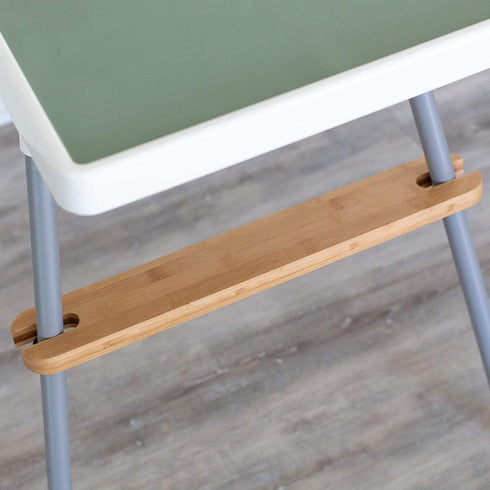 High Chair Footrest, Adjustable Height Natural Bamboo Pedal, Suitable for IKEA Antilop High Chair Footstool