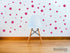 Set of 100 Hot Pink Vinyl Wall Decals - Assorted Polka Dots Stickers - Removable Adhesive for Nursery Kids Room Decor
