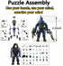 8 PCS Building Block City Policeman Action Mini-Figures with Military Weapons Accessories, SWAT Model Toys for Boys
