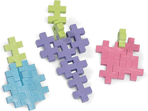 PLUS PLUS Big Open Play Set, 100 Piece Pastel Color Mix, Construction Building Toy for Toddlers